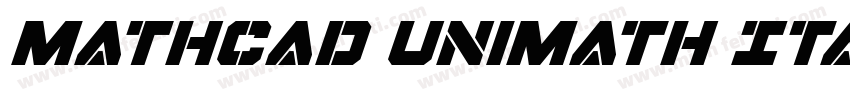 Mathcad UniMath Italic字体转换